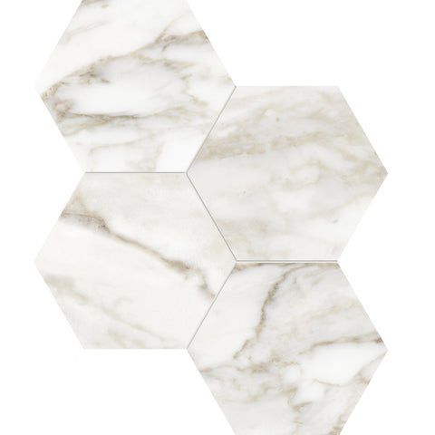 Tile Collection La Marca 6" Hexagon Calacatta Paonazzo Tile