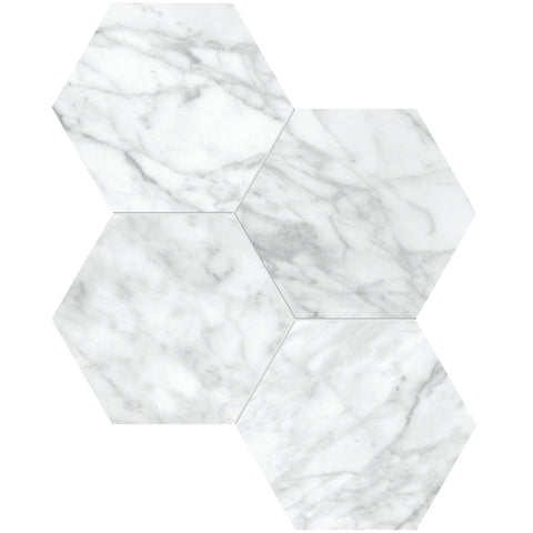 Tile Collection La Marca 6" Hexagon Carrara Gioia Tile