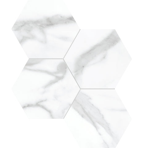 Tile Collection La Marca 6" Hexagon Statuario Nuovo Tile Polished