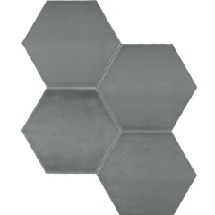 Tile Collection Teramoda 6x7 Hexagon Tile Charcoal Glossy