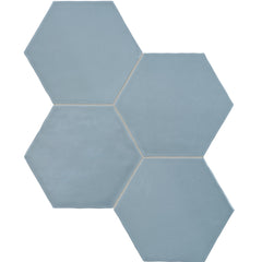 Tile Collection Teramoda 6x7 Hexagon Tile Sky Glossy