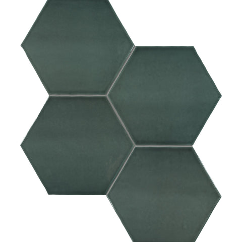 Tile Collection Teramoda 6x7 Hexagon Tile Emerald Glossy