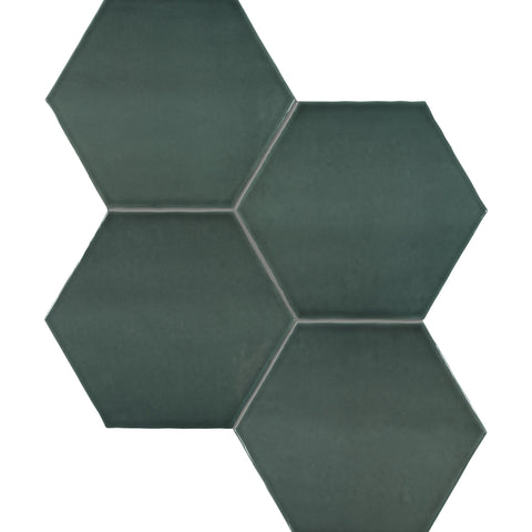 Tile Collection Teramoda 6x7 Hexagon Tile Emerald Glossy