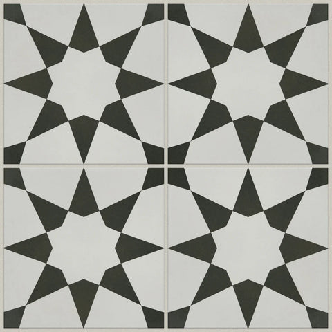 Shaw Tile Revival Josefina Onyx 8x8 Swatch