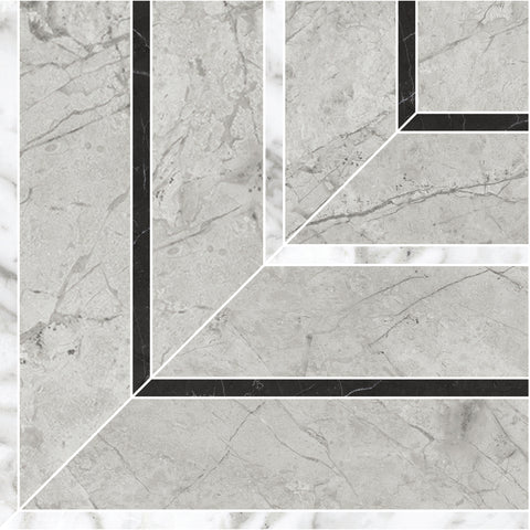 Tile Collection La Marca 8x8 Picco Mosaic Paradiso Argento Tile Honed