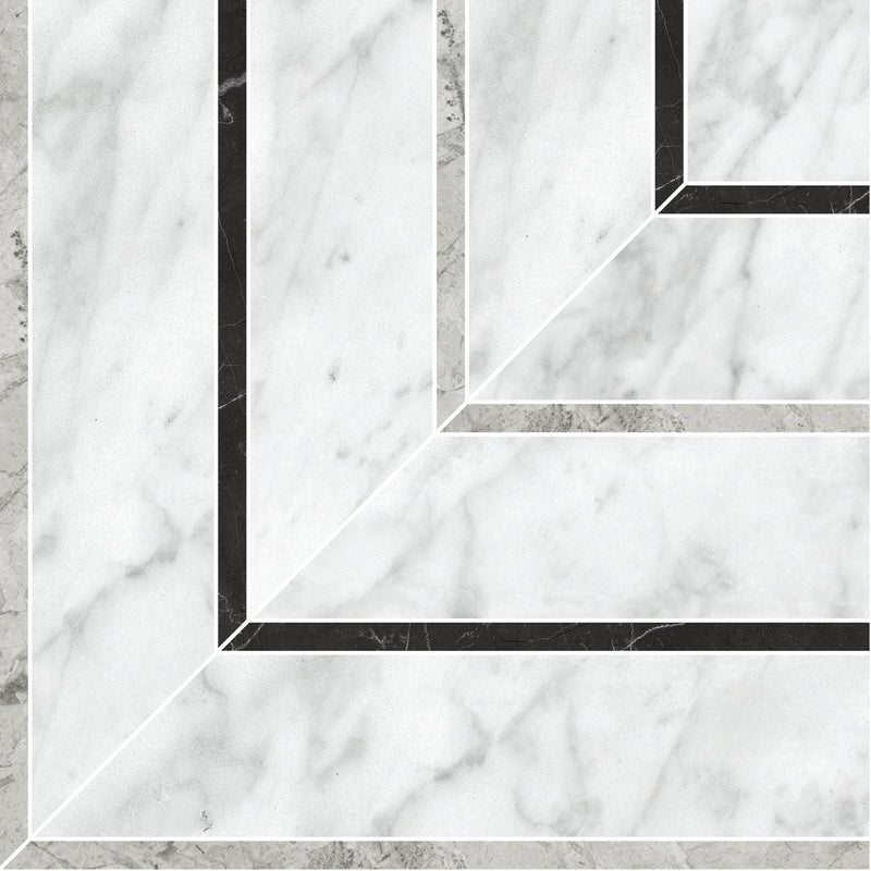 Tile Collection La Marca 8x8 Picco Mosaic Carrara Gioia Tile