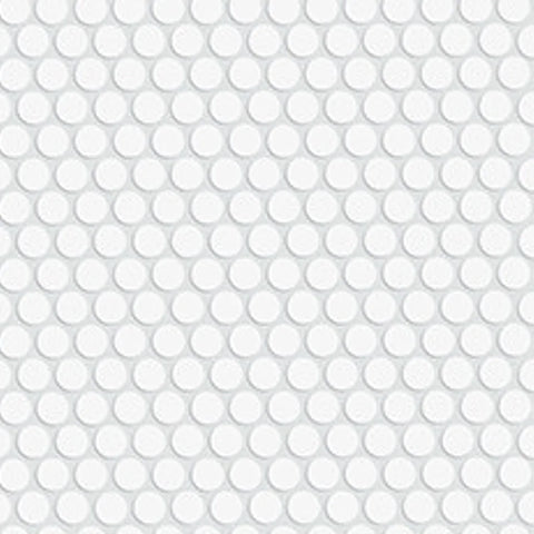 Shaw Tile Coolidge White Matte Penny Round Mosaic Swatch