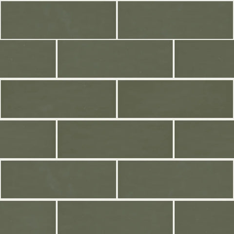 Shaw Tile Geoscapes Moss Green 4x16 Swatch