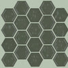 Shaw Tile Geoscapes Moss Green Hexagon Swatch
