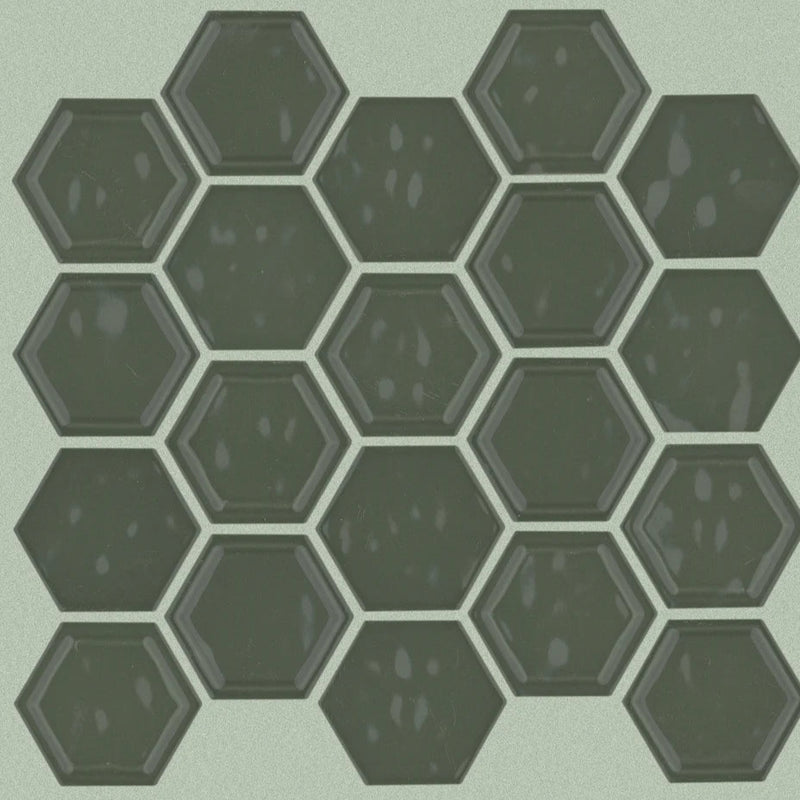 Shaw Tile Geoscapes Moss Green Hexagon