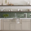Shaw Tile Geoscapes Moss Green Hexagon Room Scene