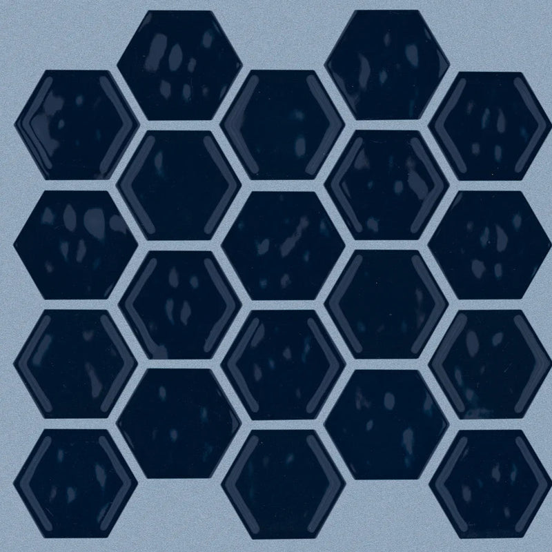Shaw Tile Geoscapes Midnight Blue Hexagon
