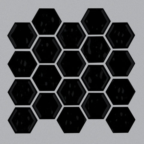 Shaw Tile Geoscapes Black Hexagon Swatch