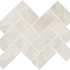 Daltile Archaia Herringbone Relic White Swatch