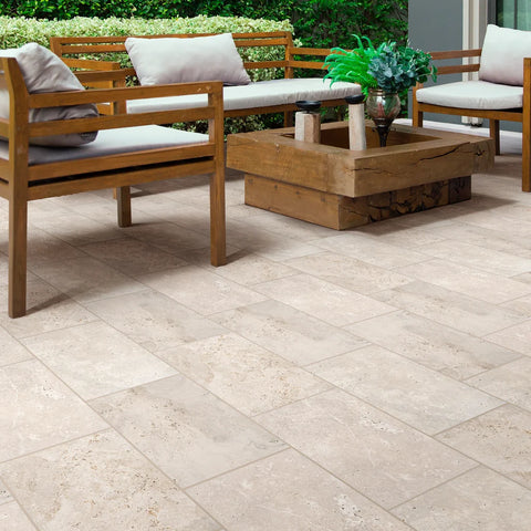 Shaw Tile Basanite Legacy 16x24 Slip Resistant Walnut Scene