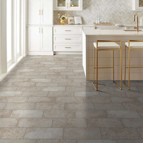 Shaw Tile Basanite Legacy 8x16 Ivory Room Scene