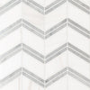 Marble Tile Collection Bianco Dolomite Cheveron Swatch