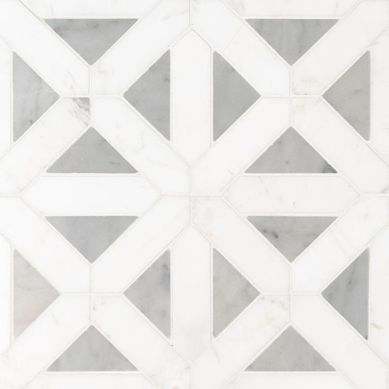 Marble Tile Collection Bianco Dolomite Geometrica