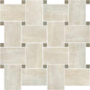 Paramount Tile Fossil Crema 12" x 12" Matte Basket Weave Mosaic