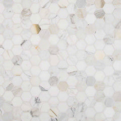 Marble Tile Collection Calacatta 2" Hexagon Swatch