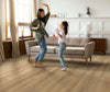 DH Homes TruCore Luxury SPC Journey Oak Clearance Sample Room Scene