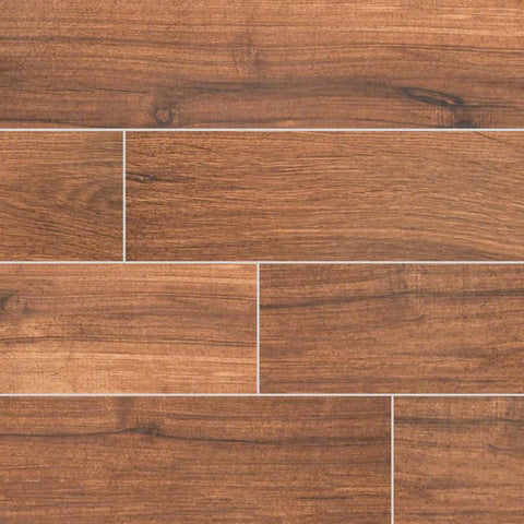 Palmetto Chestnut Porcelain Tile Collection - 6"x36" Swatch