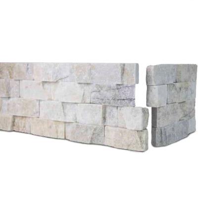 Realstone Systems Shadowstone Chiseled Silver Alabaster Natural Corner