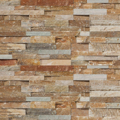 Realstone Systems Ledgestone Mountain Rust Splitface Panel 6