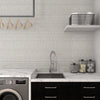 Daltile Amity White AM50 Mosaic Wall Tile 11x13 Room Scene