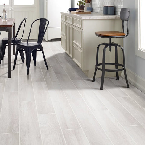 Shaw Tile Euphoria 6x36 Whitewash Room Scene