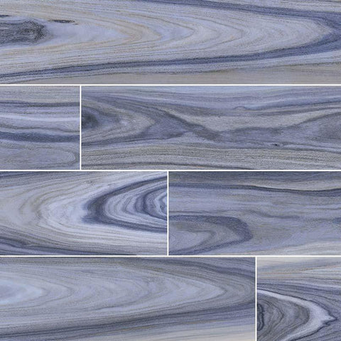Dellano Porcelain Tile Collection Exotic Blue  - 8" x 48" - FloorLife