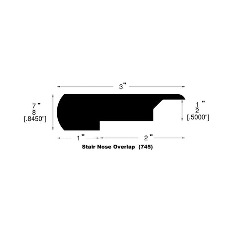 FloorLife Engineered Hardwood Trim Overlap Stair Nose