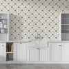 W.D.C. Cottage Painted Tile Mayfair Petal: Bleu Room Scene