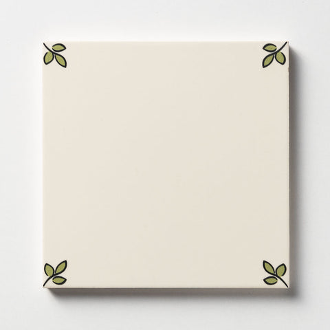 W.D.C. Cottage Painted Tile Moss Close
