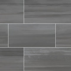 Watercolor Porcelain Tile Collection Graphite - 12"x24"  Swatch