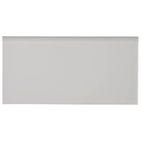 Domino Ceramic Tile Collection Gray Glossy Bull Nose- 3"x6" - FloorLife