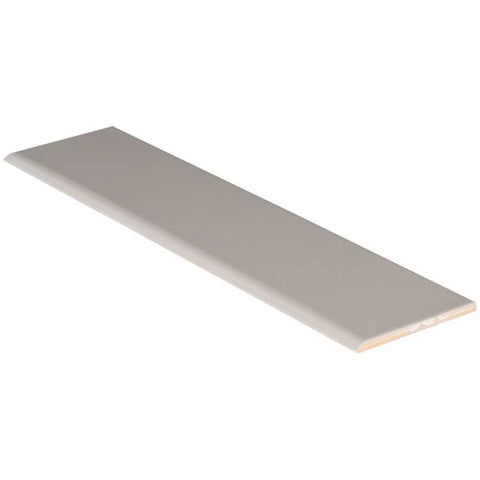 Domino Ceramic Tile Collection Gray Glossy Bull nose- 4"x16" - FloorLife