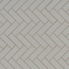 Domino Porcelain Tile Collection Gray Glossy Herringbone Mosaic Swatch