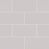 Domino Ceramic Tile Collection Gray Glossy Subway Tile - 3"x6"