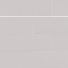 Domino Ceramic Tile Collection Gray Glossy Subway Tile - 3"x6"