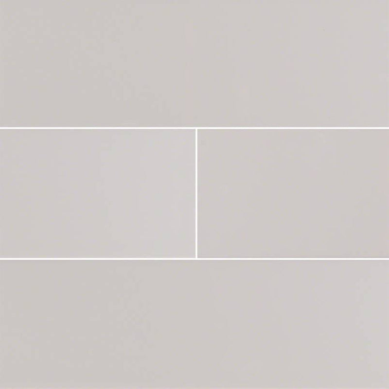 Domino Ceramic Tile Collection Gray Glossy Subway Tile - 4