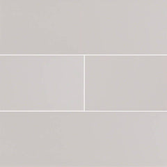 Domino Ceramic Tile Collection Gray Glossy Subway Tile - 4"X16" 