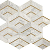 Daltile Lavaliere Mosaic Intermix Alluring White Brass