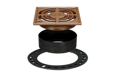 KERDI-DRAIN GRATE KIT 4" BRUSHED COPPER