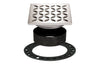 KERDI-DRAIN GRATE KIT 4" BRUSHED STN STEEL FLORAL