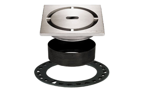 KERDI-DRAIN GRATE KIT 4" BRUSHED STN STEEL PURE