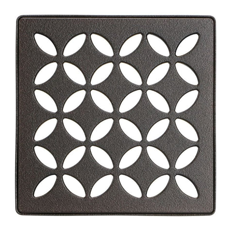 KERDI-DRAIN GRATE KIT 4" BRONZE FLORAL