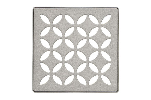 KERDI-DRAIN GRATE KIT 4" STONE GREY FLORAL
