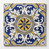W.D.C. Cottage Painted Tile Royal Scroll Close 4