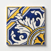 W.D.C. Cottage Painted Tile Royal Scroll Close